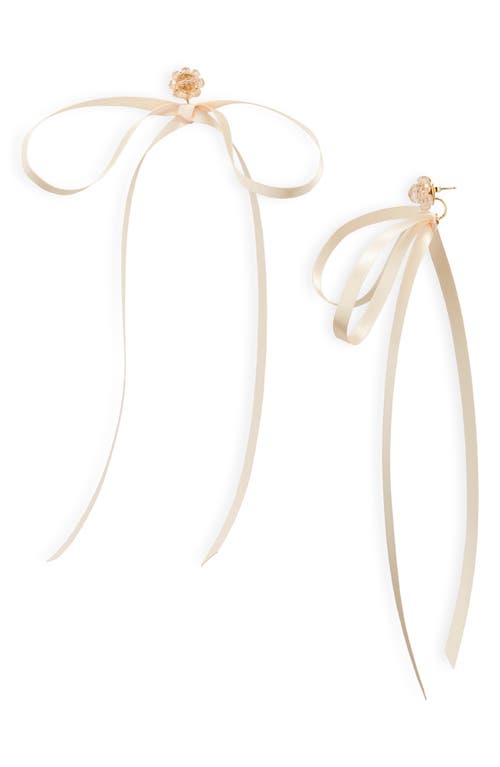 SIMONE ROCHA SIMONE ROCHA RIBBON BOW DROP EARRINGS 