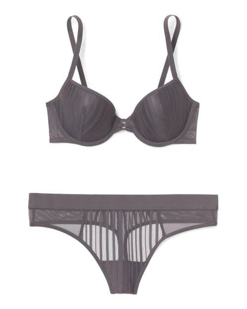 Naia Holly Unlined Demi Bra In Dark Grey