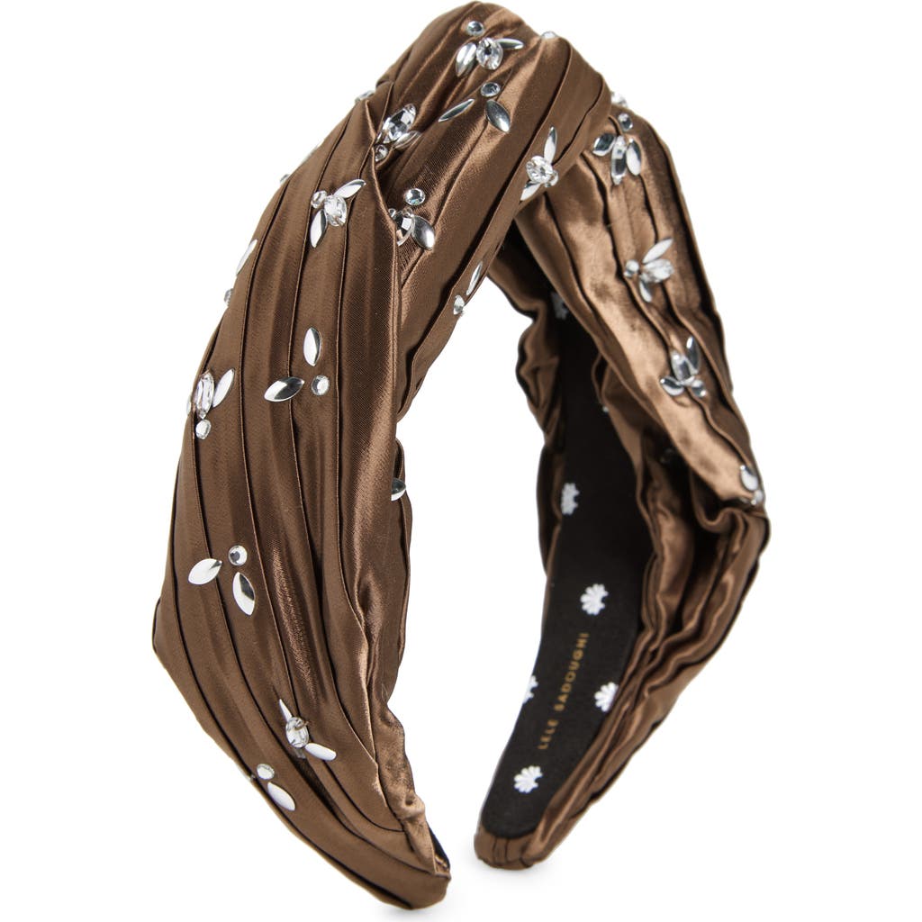Lele Sadoughi Greta Honeybee Embellished Headband In Root Beer