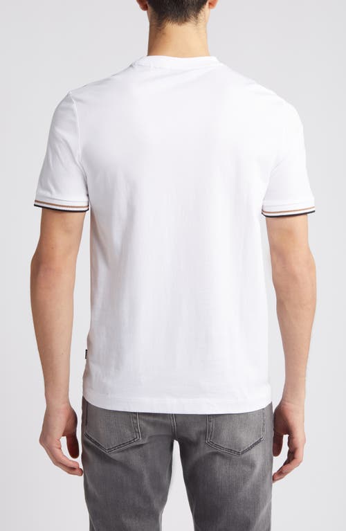 Shop Hugo Boss Boss Thompson Cotton T-shirt In White