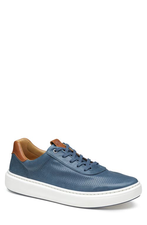 Johnston & Murphy Men's Anders Perfed U-throat Sneakers In Navy Full Grain