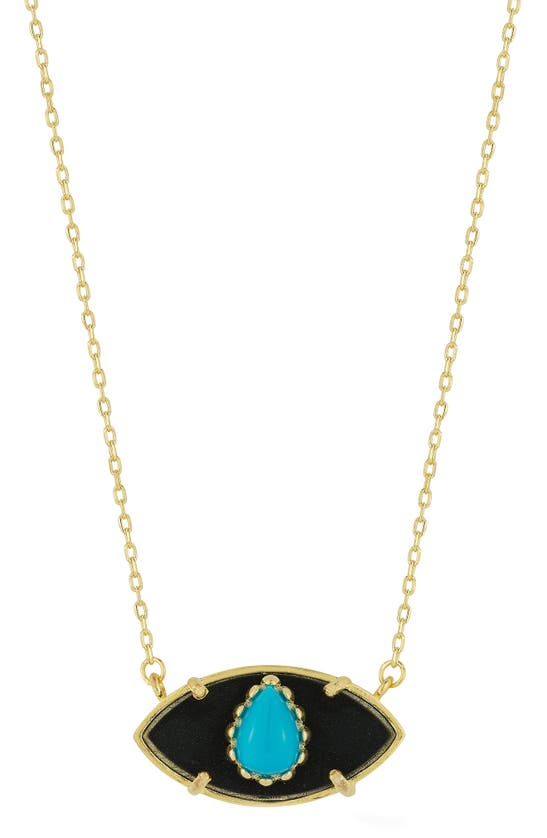 Sphera Milano Evil Eye Pendant Necklace In Gold