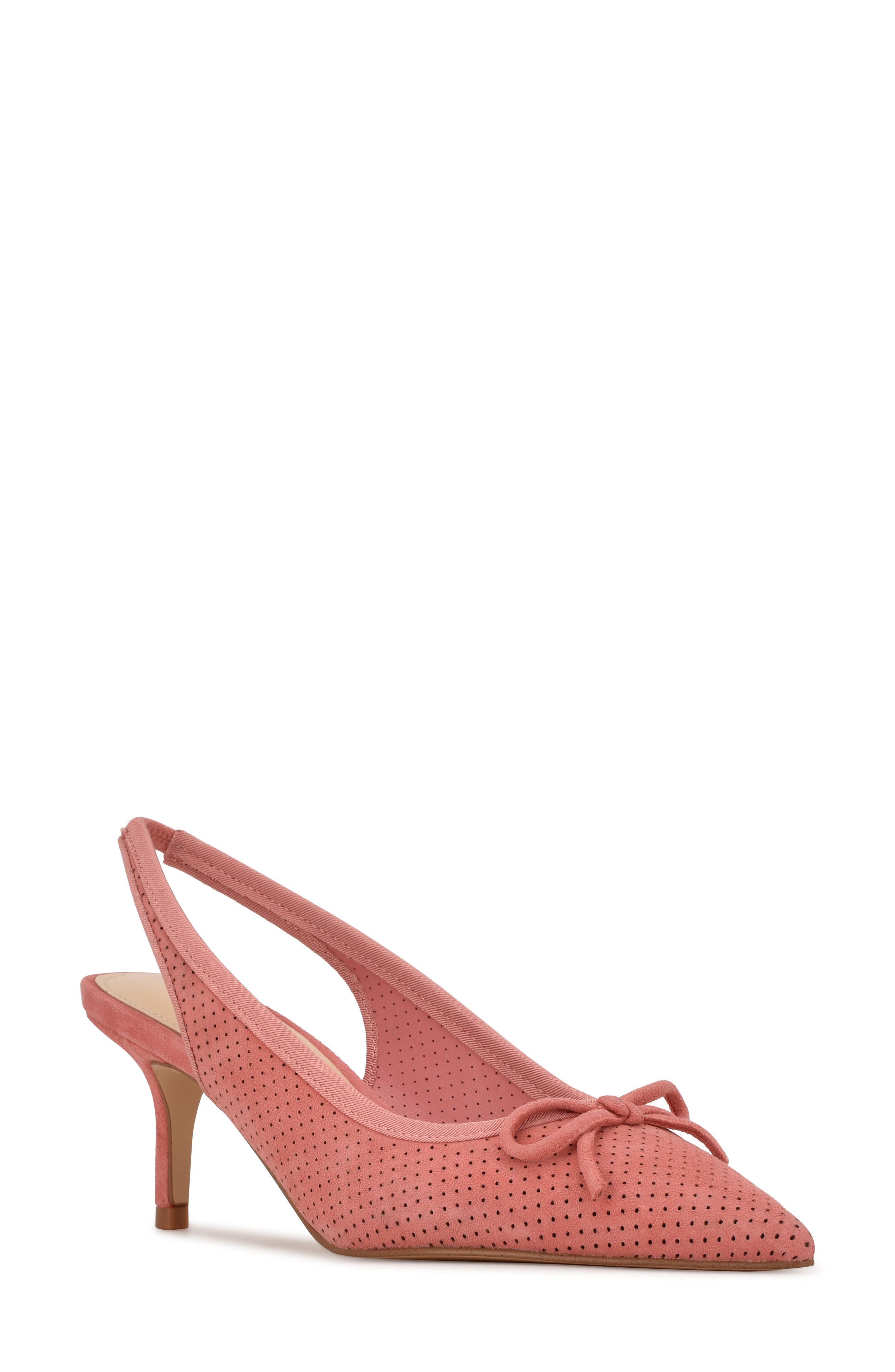 coral slingback shoes