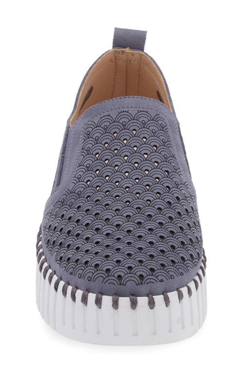 Shop Ilse Jacobsen Tulip Slip-on Sneaker In Grey Blue