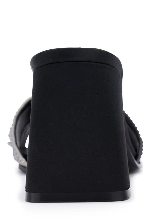 Shop Karl Lagerfeld Pera Rhinestone Slide Sandal In Black/white