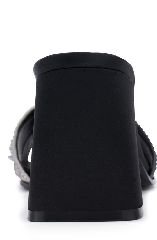 Karl Lagerfeld Pera Rhinestone Slide Sandal In Black/white