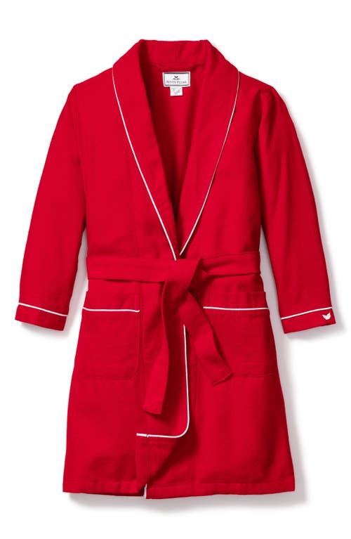 Shop Petite Plume Kids' Flannel Robe In Red