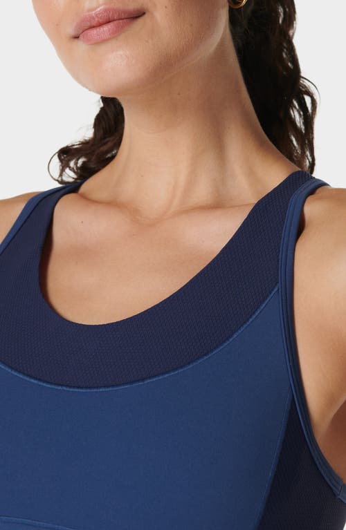 Shop Sweaty Betty Power Texture Workout Tank In Flux Blue