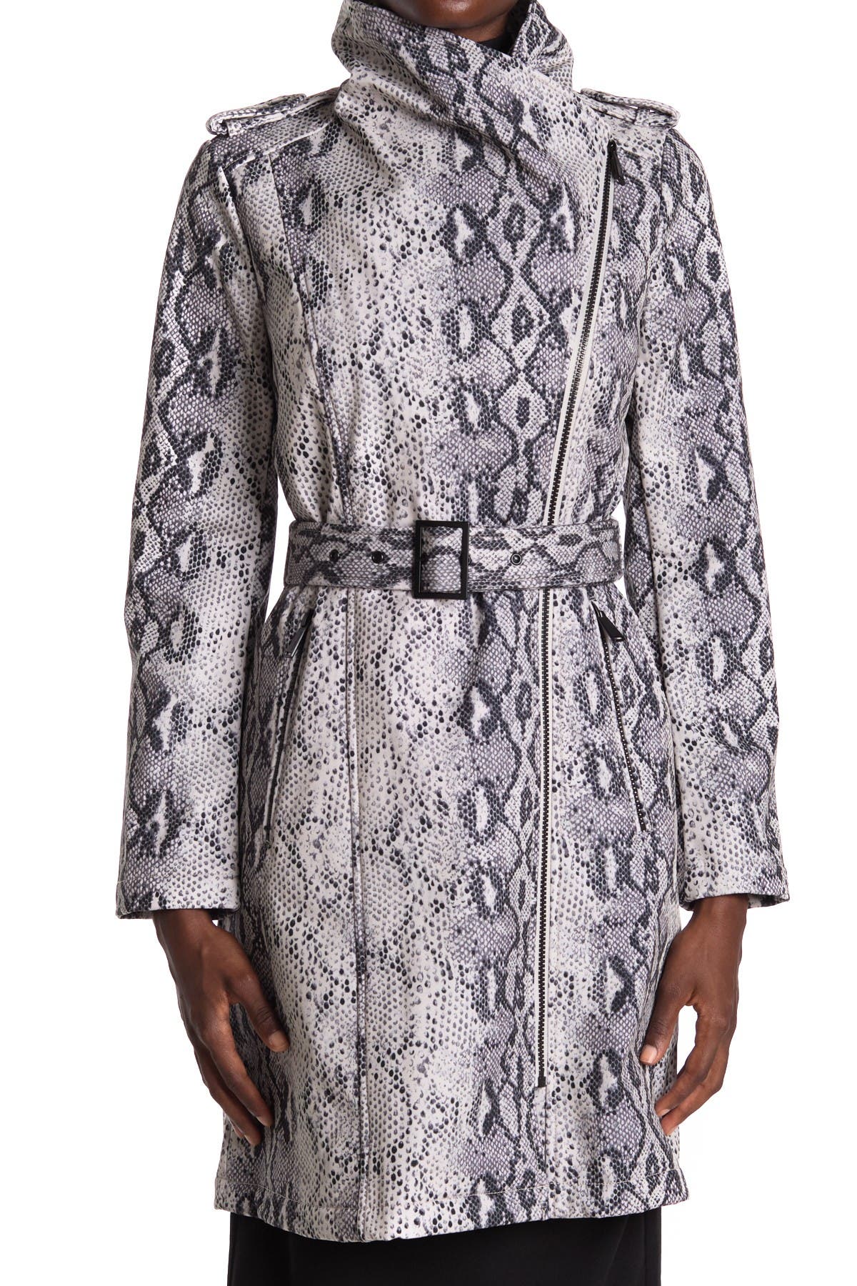 bcbg belted wrap coat