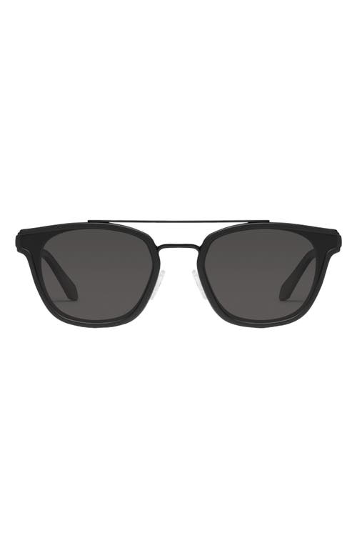 Quay Australia Getaway 44mm Polarized Square Sunglasses in Matte Black Polarized at Nordstrom