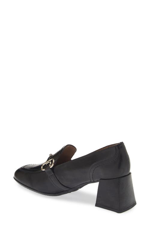 Wonders Moc Toe Bit Loafer Pump In Black Patent Leather