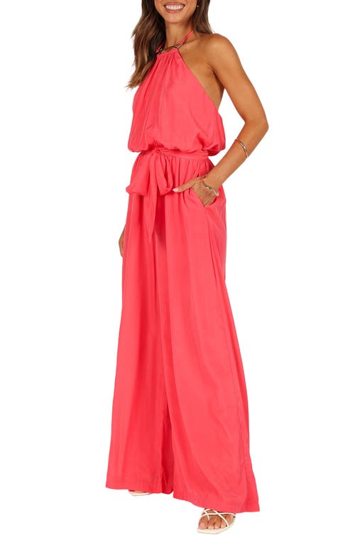 Petal And Pup Petal & Pup Dionne Halter Jumpsuit In Pink
