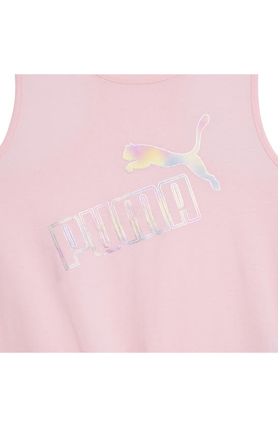 Shop Puma Kids' Tank Top & Shorts 2-piece Set In Light Pink / White