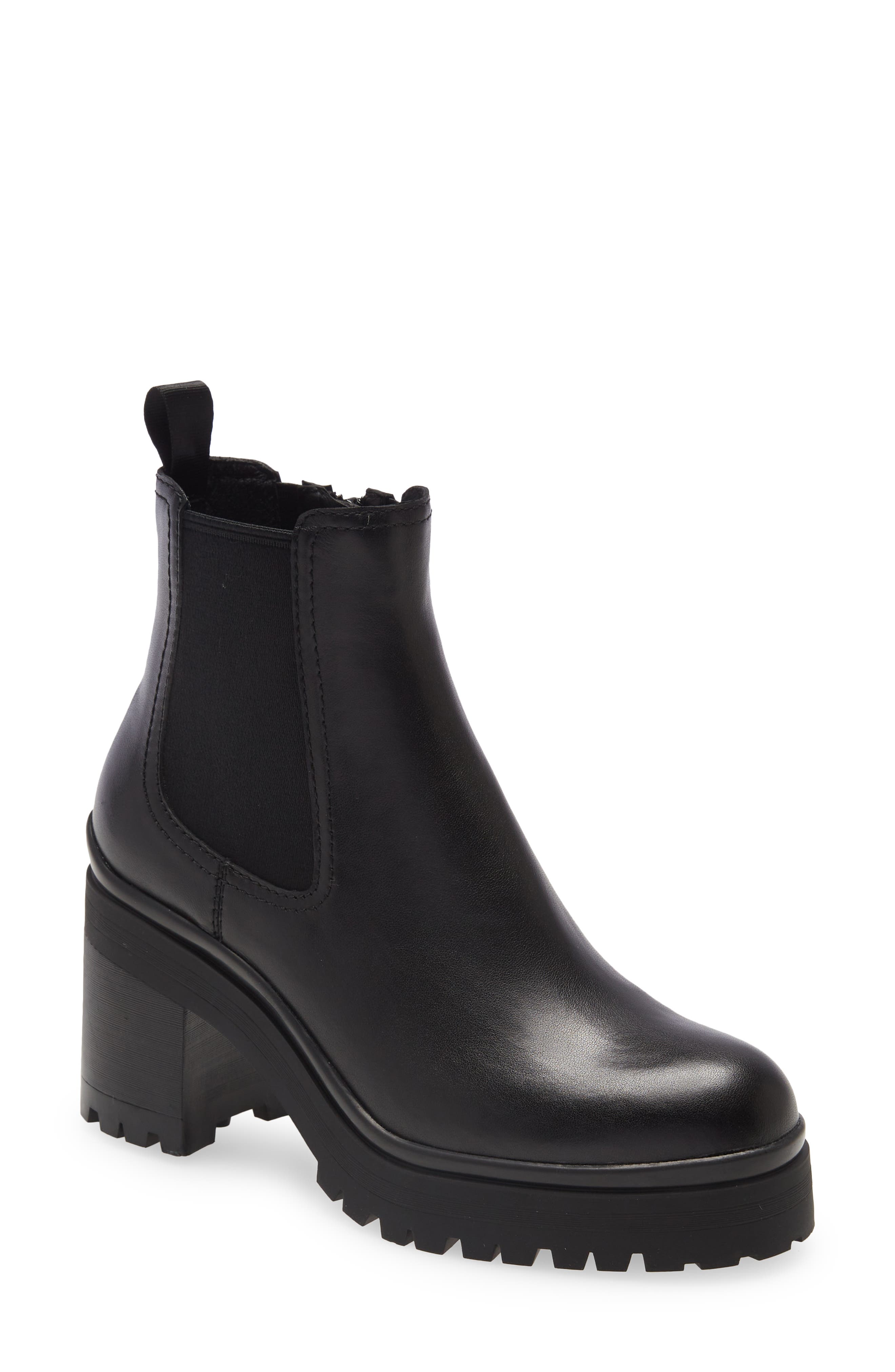 designer chunky heel boots