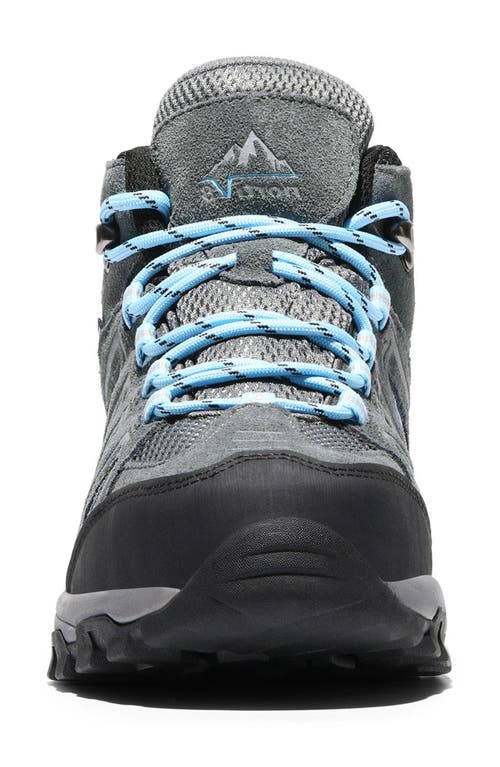 Shop Nortiv8 Waterproof Hiking Boot In Grey/blue