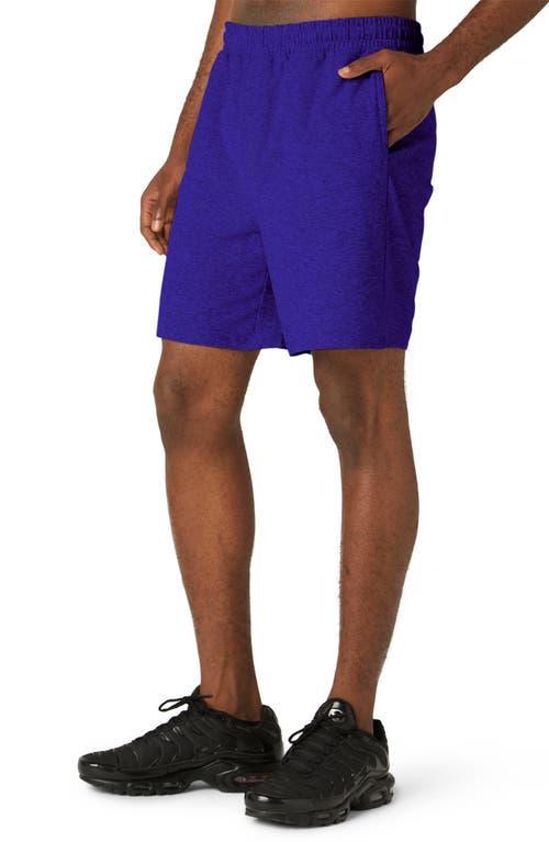 Shop Beyond Yoga Take It Easy Sweat Shorts In Royal Blue Pop Heath