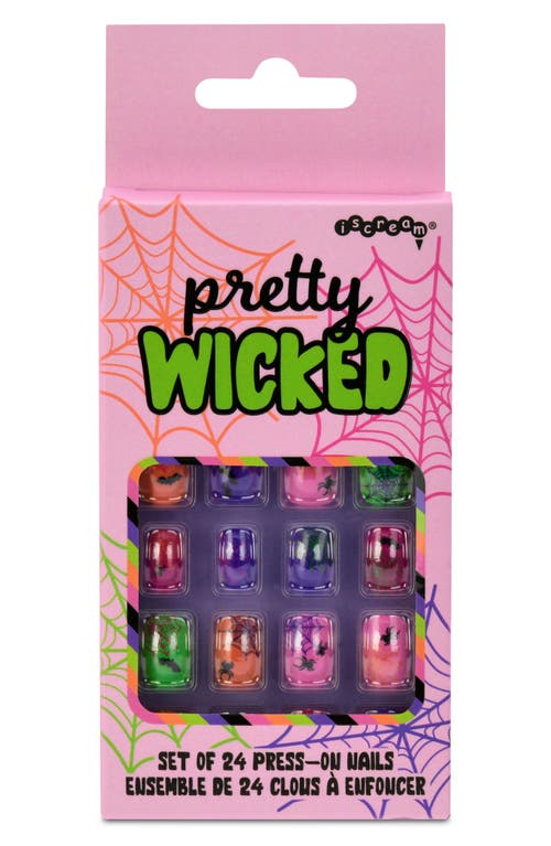 Shop Iscream Pretty Wicked Set Of 24 Press-on Nails In Pink Multi