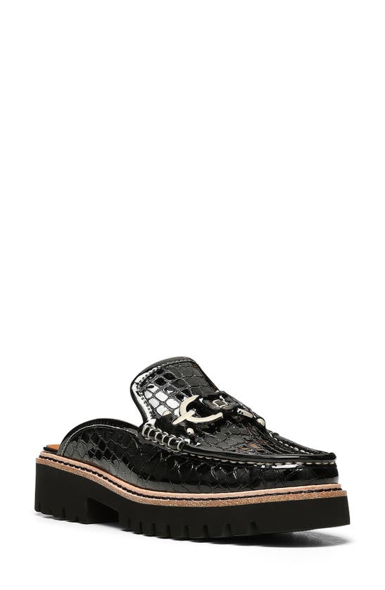 Donald Pliner Hampton Moc Toe Platform Mule In Black