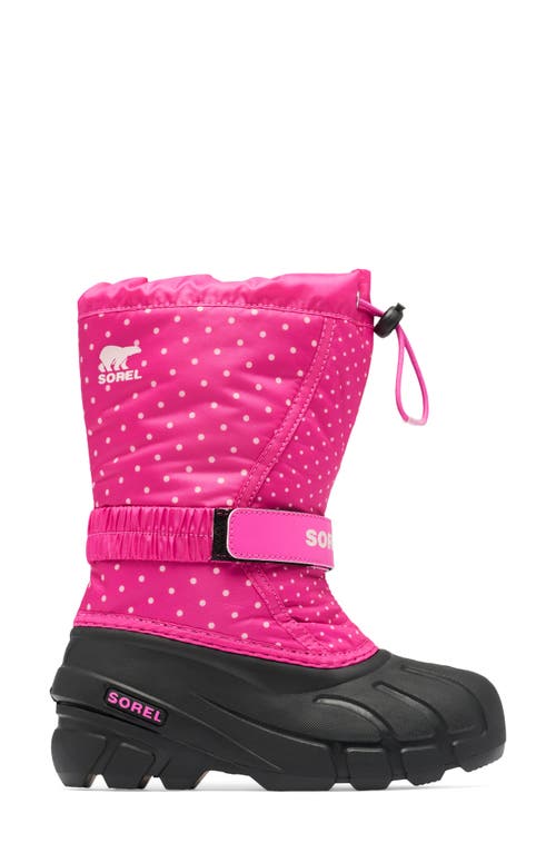 Sorel Flurry Weather Resistant Snow Boot In Fuchsia Fizz/black