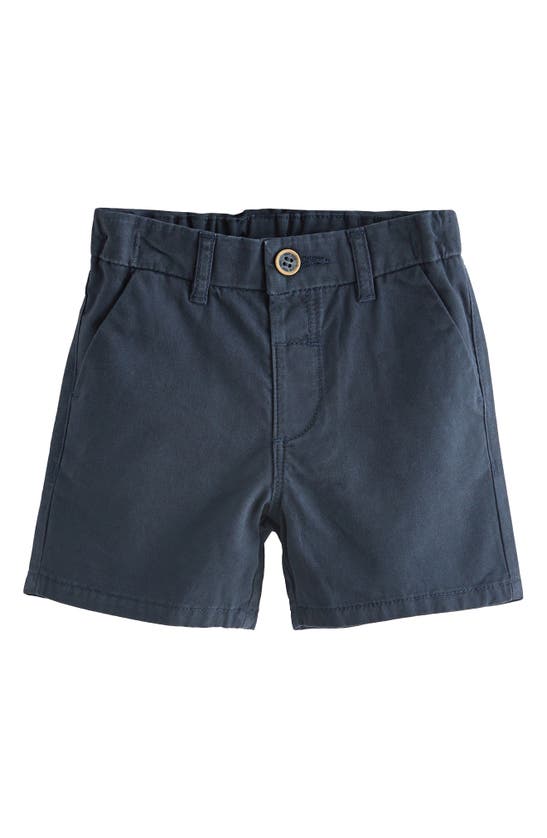 Next Kids' Linen & Cotton Chino Shorts In Blue