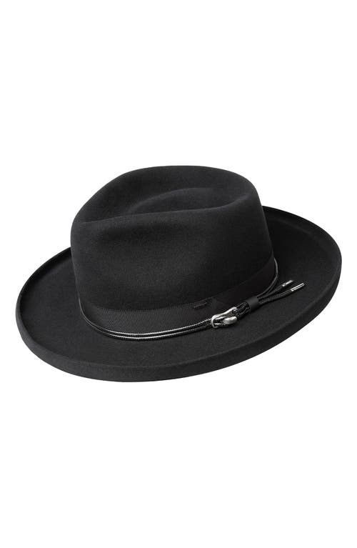 Shop Bailey Bastien Wool Fedora In Black