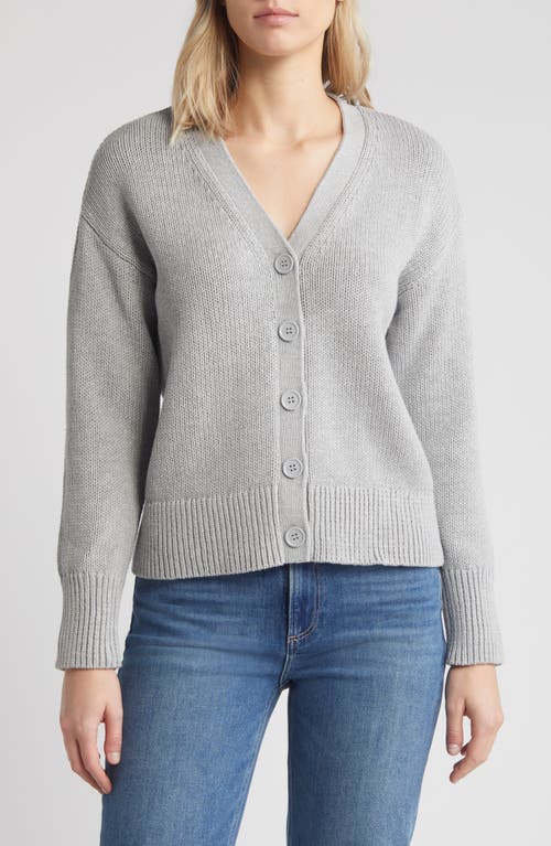 Shop Caslonr Caslon(r) Pima Cotton Cardigan In Grey Heather