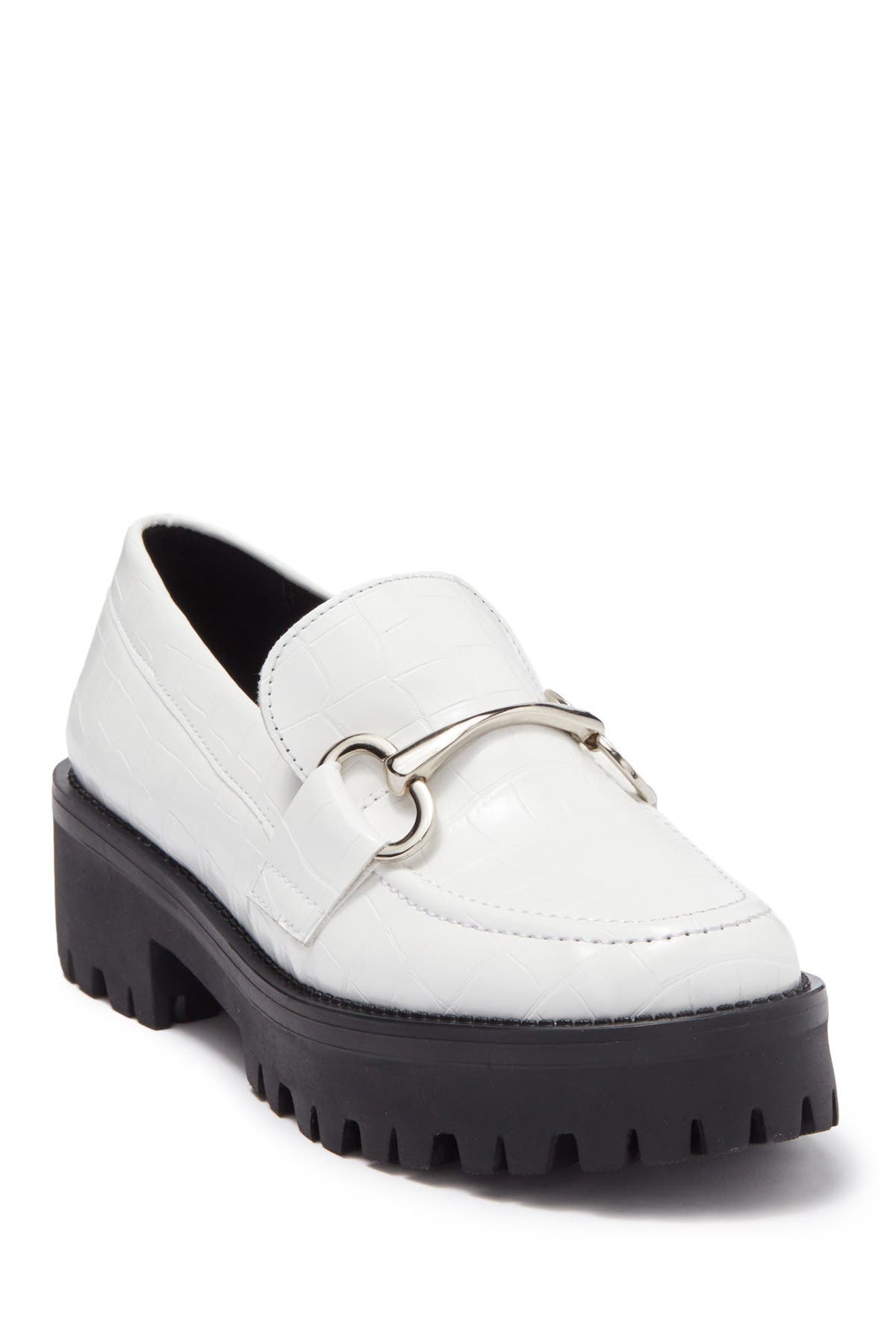 white loafers platform