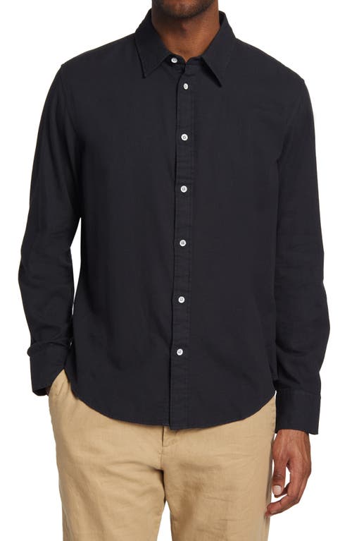 rag & bone ICONS Pursuit 365 Slim Fit Button-Up Shirt Jet Black at Nordstrom,