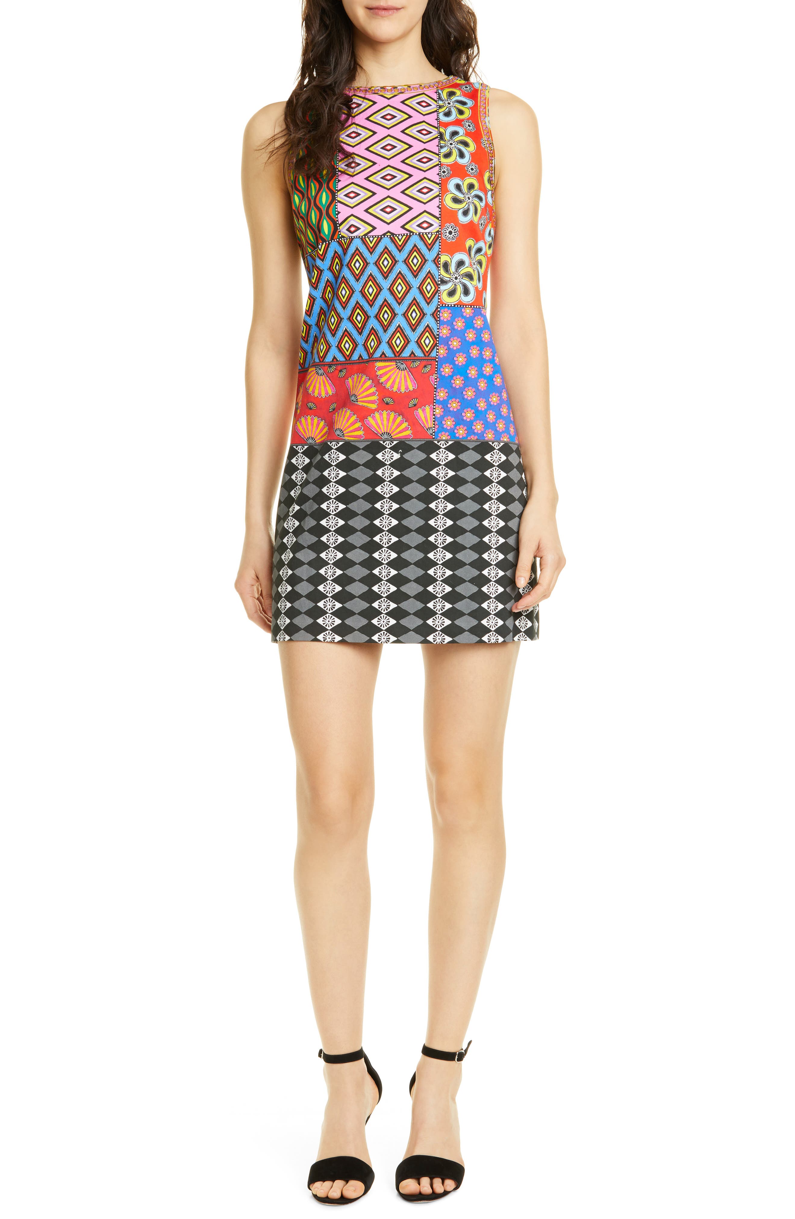 Alice + Olivia X Carla Kranendonk Clyde Shift Dress, Black