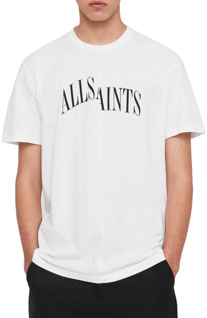 Click to view more detailed imagery on our partner's website Allsaints Dropout Graphic T-shirt In Optic White