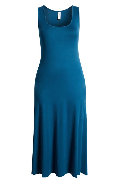 24seven Comfort Apparel Sleeveless Pleated Maternity Dress With Pockets In Teal