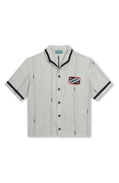 Kids' Sailor Embroidered Short Sleeve Button-Up Shirt (Little Kid & Big Kid)