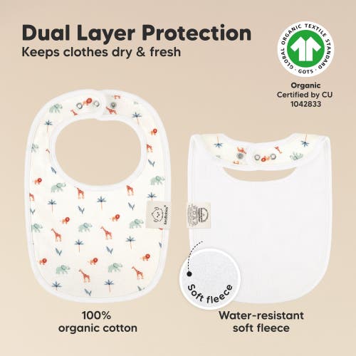 Shop Keababies 8-pack Baby Drool Bibs In Wildscape