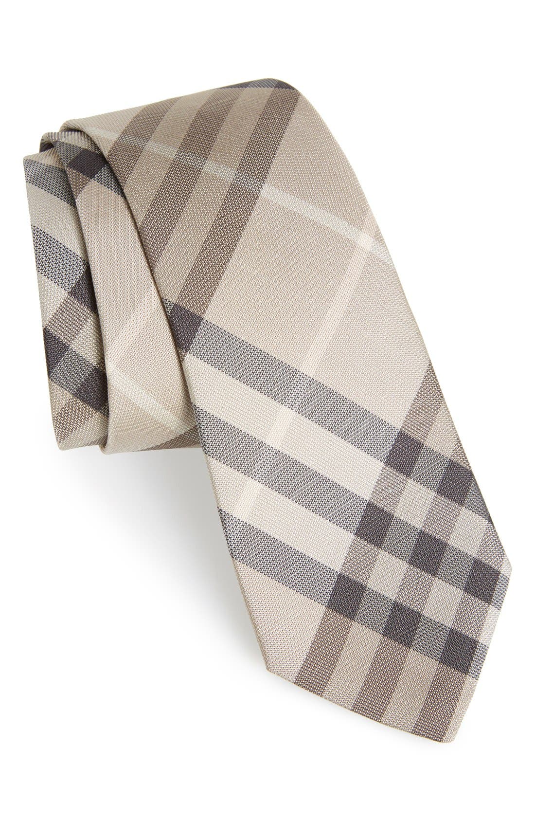 burberry manston check silk tie