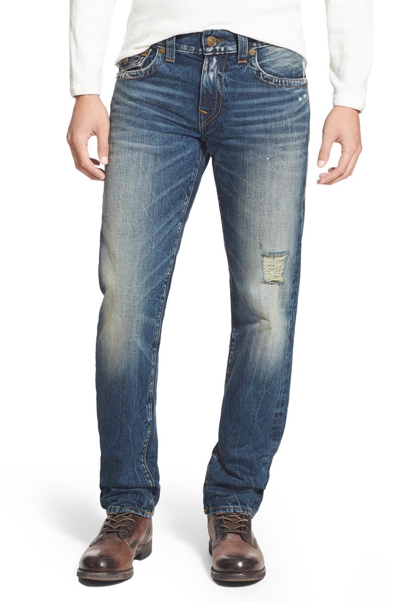 True Religion Brand Jeans 'Geno' Straight Leg Jeans (Concrete Lake ...