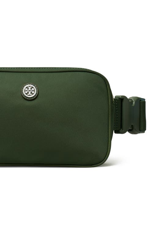 Shop Tory Burch Virginia Nylon Belt Bag In Basil