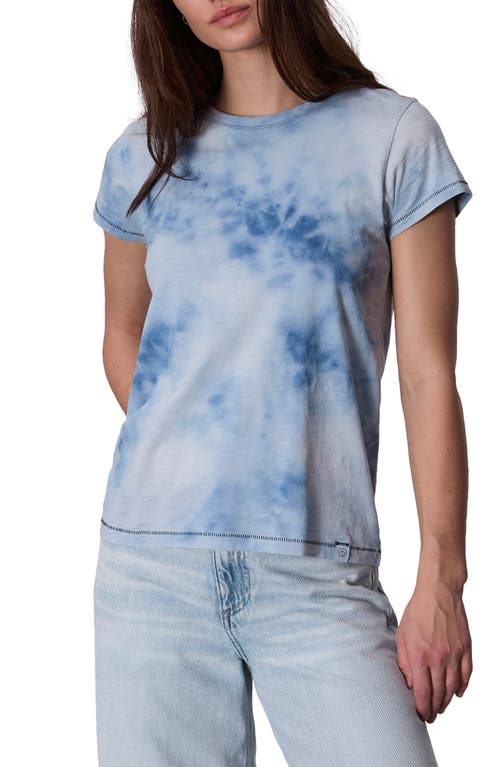 Shop Rag & Bone The Slub Tie Dye T-shirt In Blue Multi