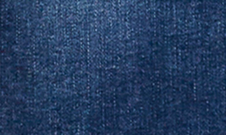 Wash Lab Denim Two-tone Raw Hem Denim Skirt In Polaris Blue Combo
