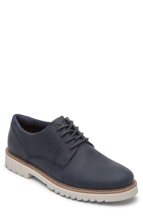 Rockport Maverick Plain Toe Oxford In Blue