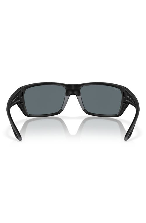 Costa Del Mar Tailfin 60mm Polarized Sunglasses In Black/blue Mirror