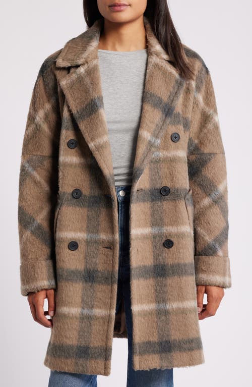 LUCKY BRAND LUCKY BRAND PLAID DOUBLE BREASTED COAT