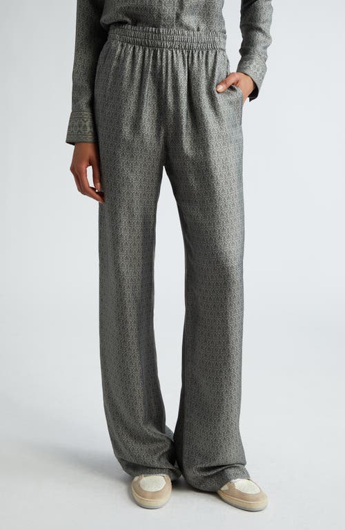 Shop Golden Goose Journey Floral Print Relaxed Wide Leg Pants In Moon Mist