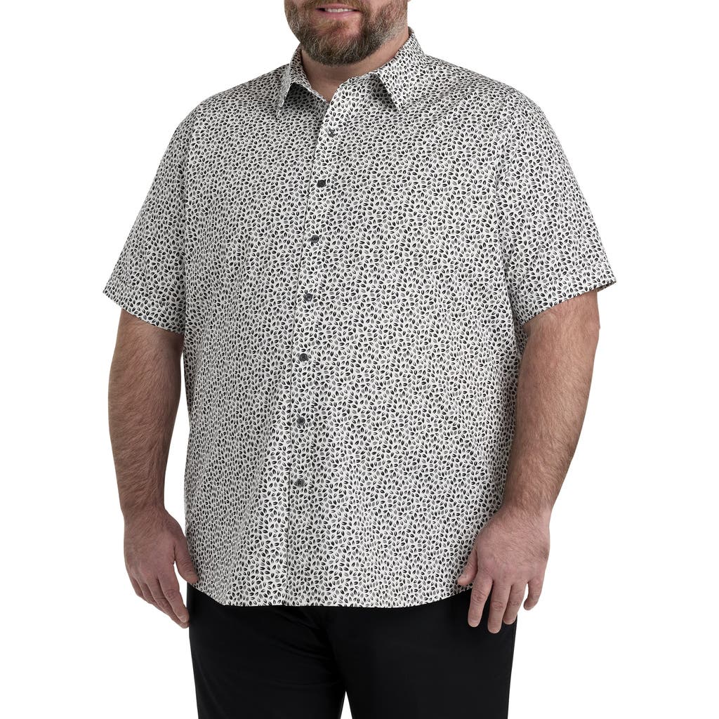 Synrgy Geometric Print Sport Shirt In Black White