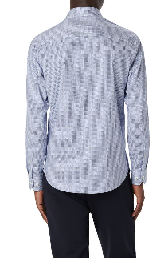 Shop Bugatchi James Ooohcotton® Microprint Button-up Shirt In Azure