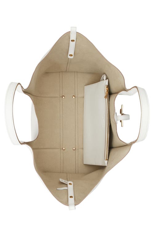 Shop Tod's Medium Shopping Tote In Bianco Calce