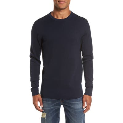 French Connection Milano Front Regular Fit Cotton Sweater, Blue