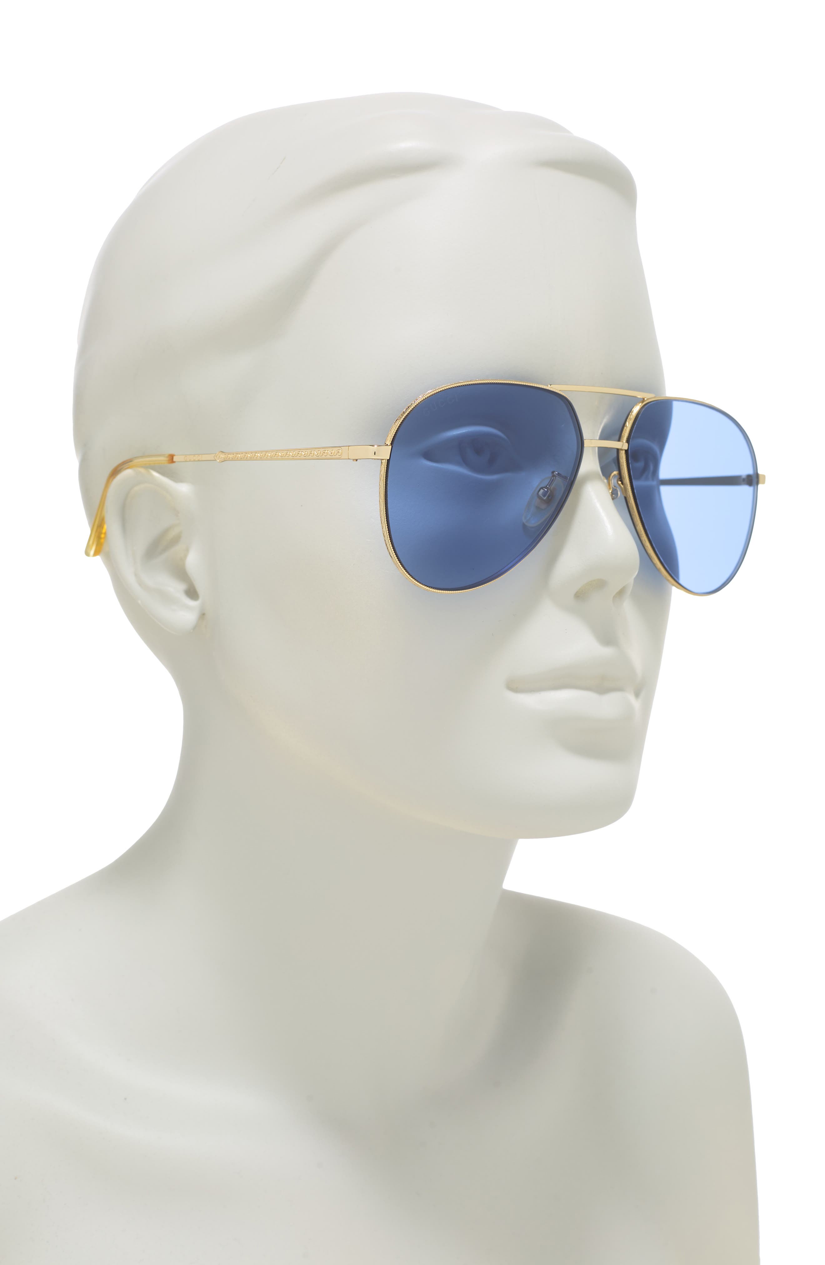 gucci 59mm aviator sunglasses