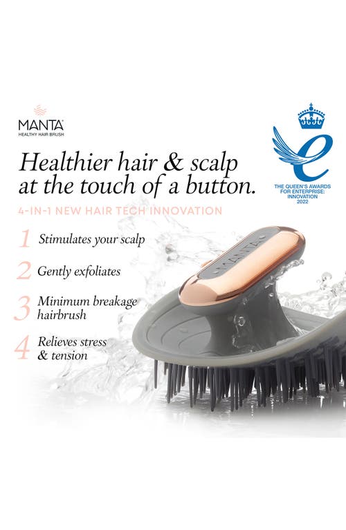 Shop Manta Pulse Hair Brush In Grey