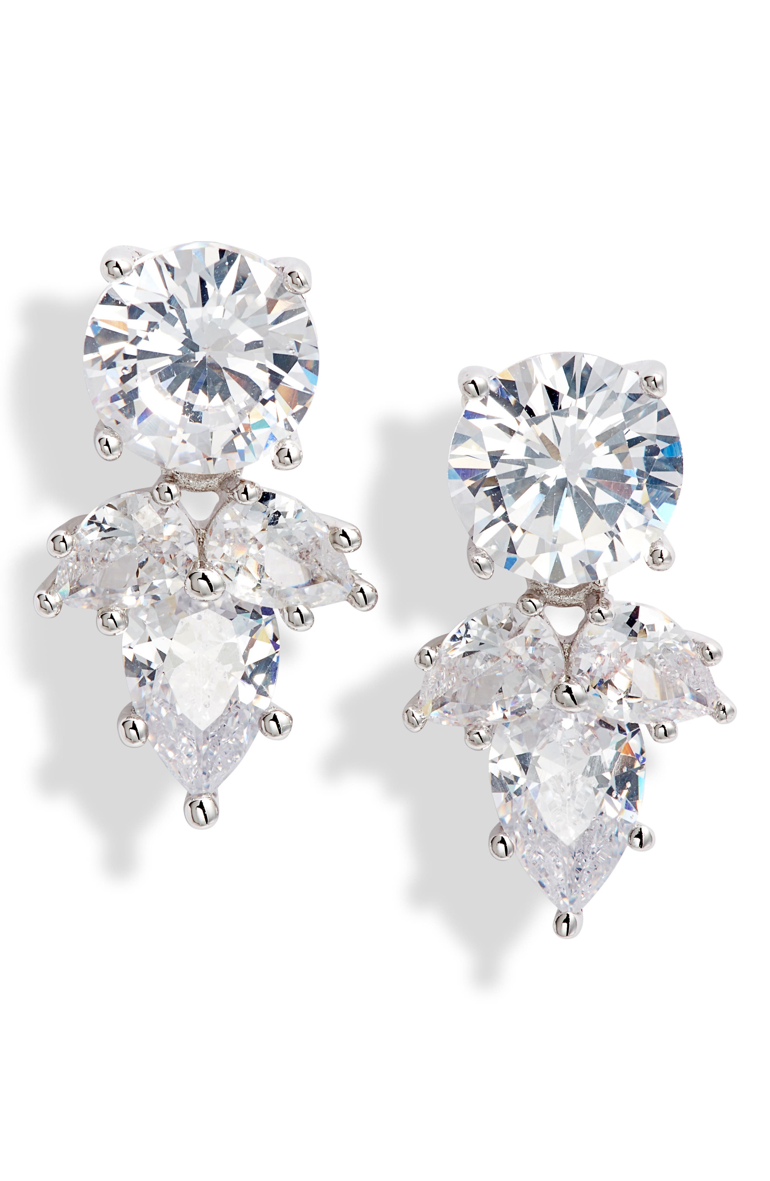 Nordstrom Teardrop Cluster Cubic Zirconia Stud Earrings Nordstrom