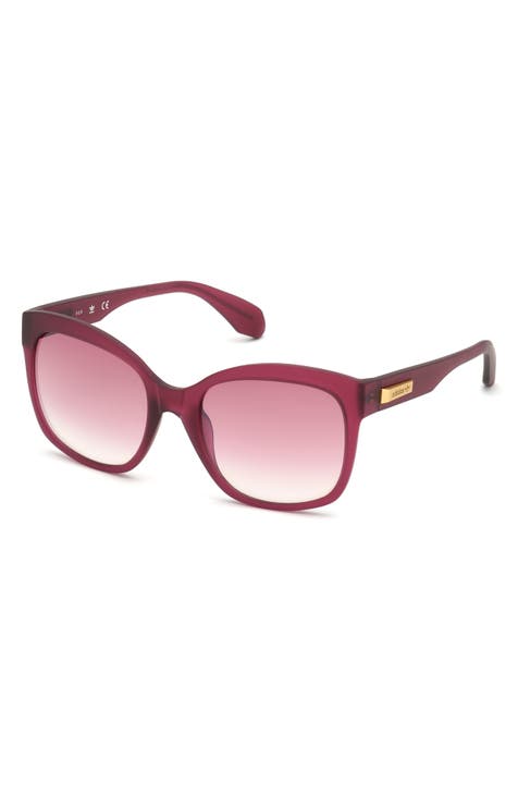 Dolce & Gabbana Eyewear logo-plaque rectangle-frame Sunglasses - Red